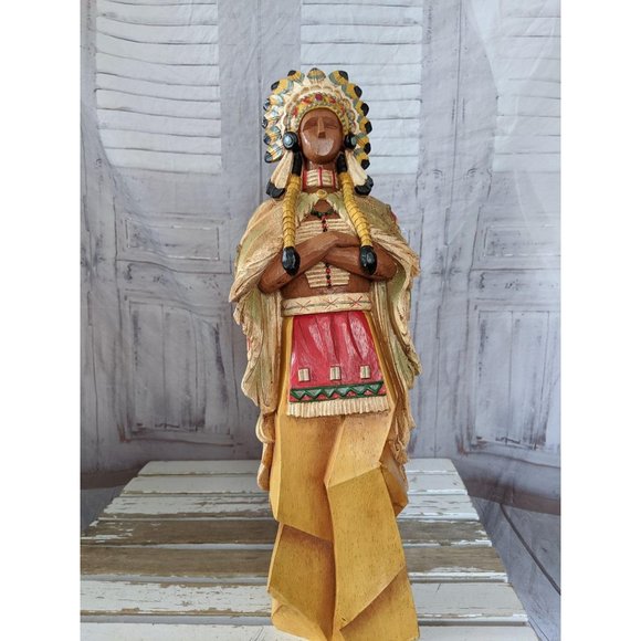 Chief Indian decor Thanksgiving fall home - Picture 1 of 7